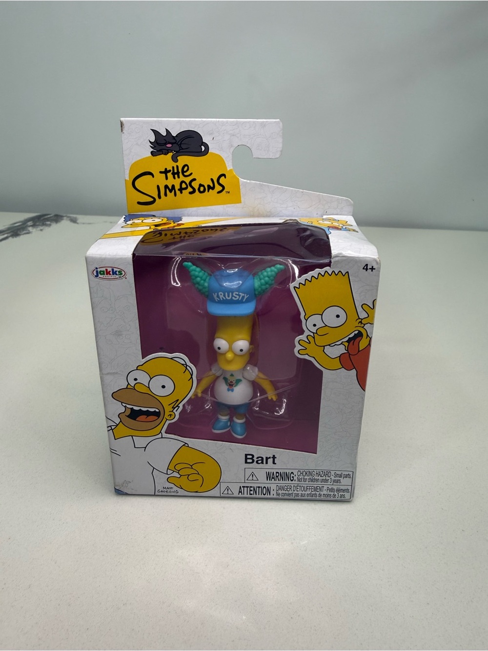 Jakks Pacific The Simpsons: Bart Simpson Krusty Hat 3" Action Figure Mint in Box